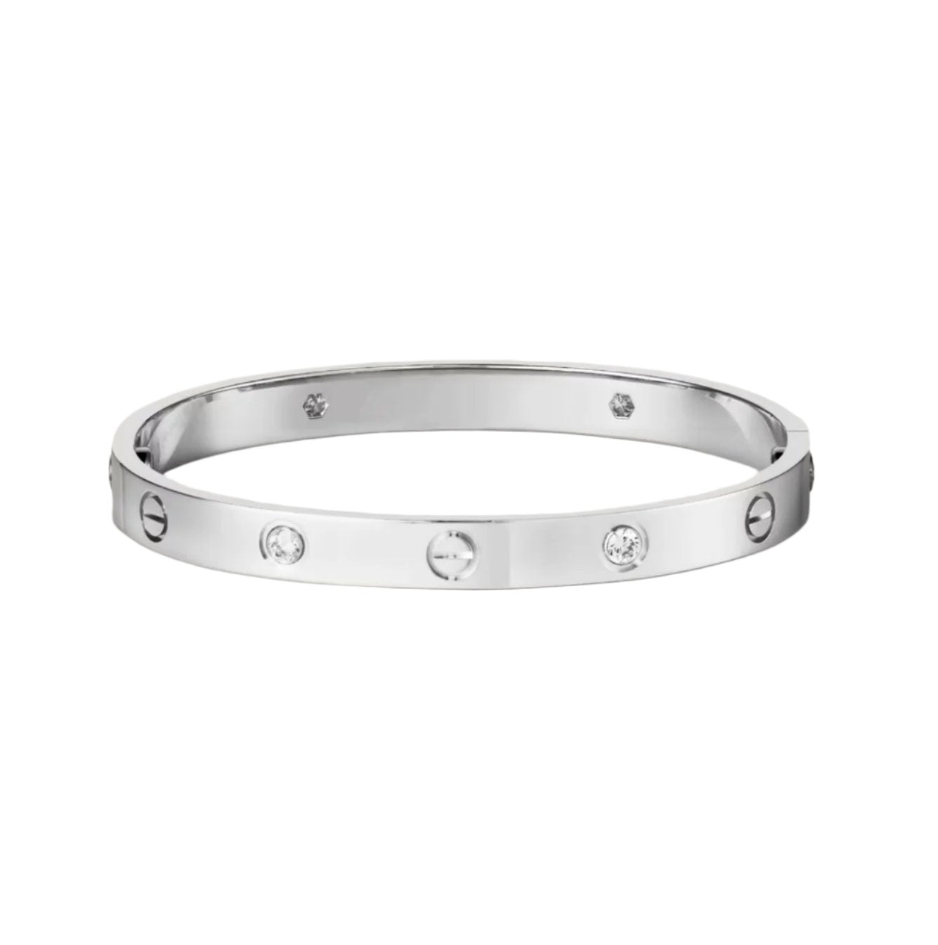 4 Diamond Colaphos Bangle - Silver