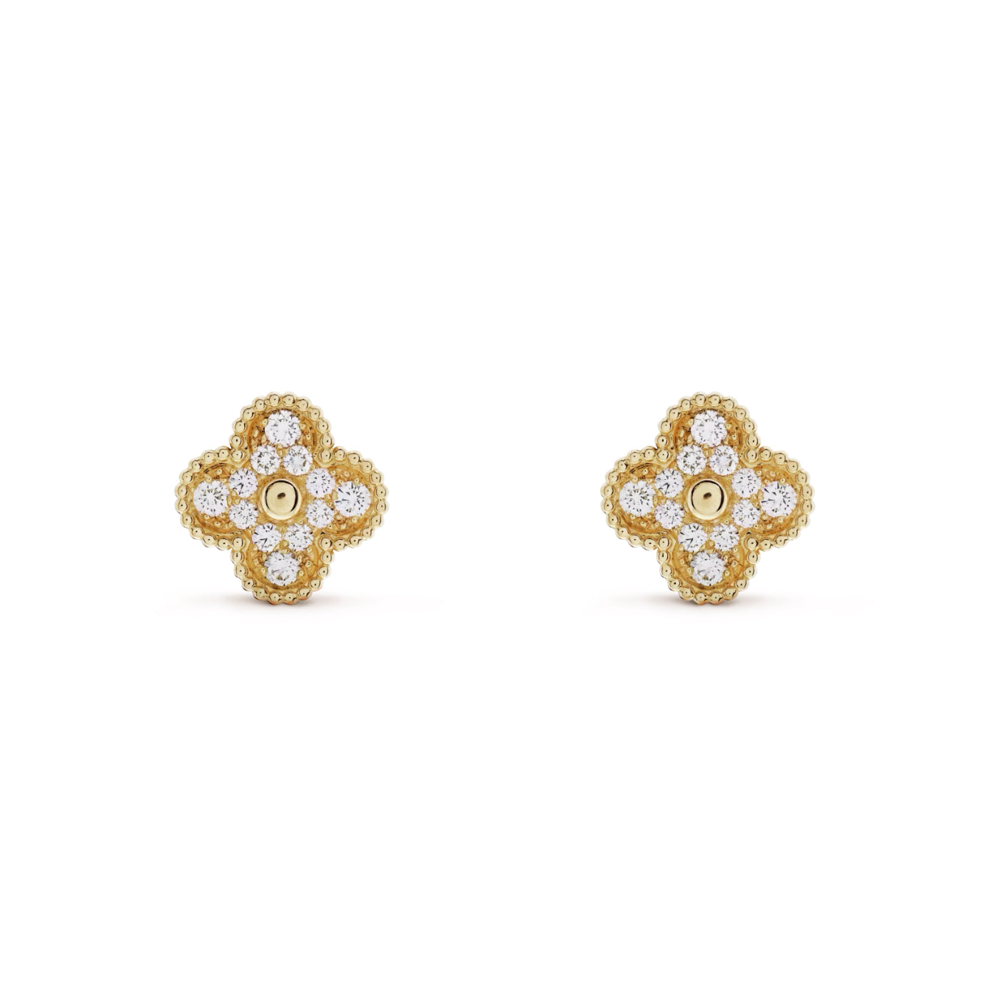 Crystal Earrings - Gold