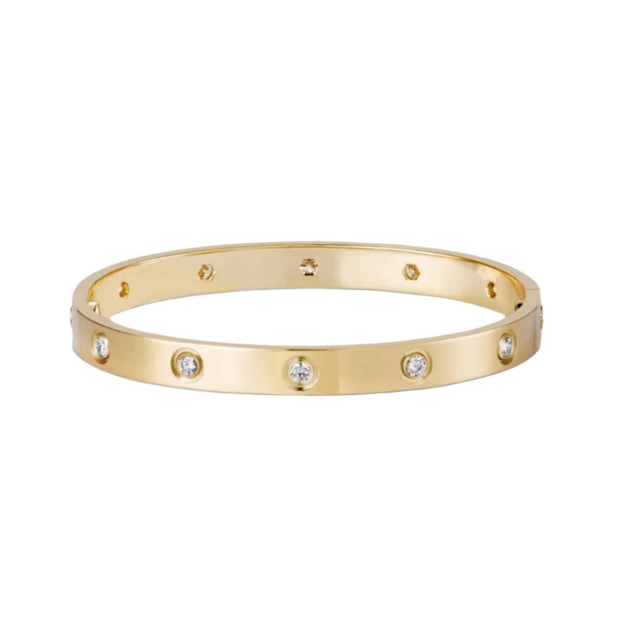 10 Diamond Colaphos Bangle - Gold