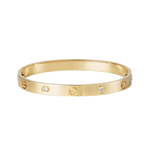 4 Diamond Colaphos Bangle - Gold