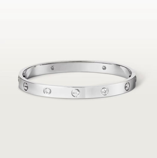 4 Diamond Colaphos Bangle - Silver