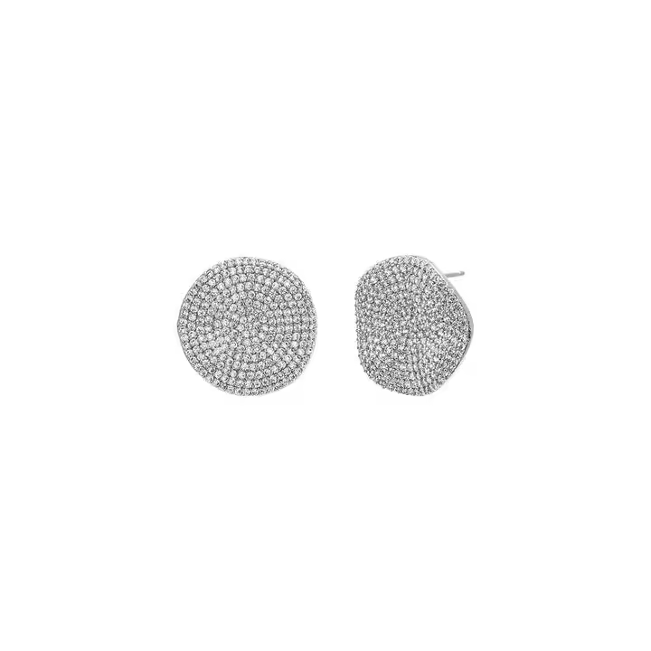 Diamanté Earrings - Silver