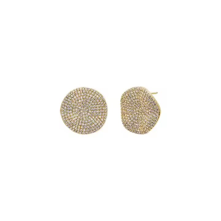 Diamanté Earrings - Gold